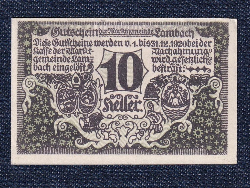 Ausztria Lambach 10 heller sz&uuml;ks&eacute;gp&eacute;nz