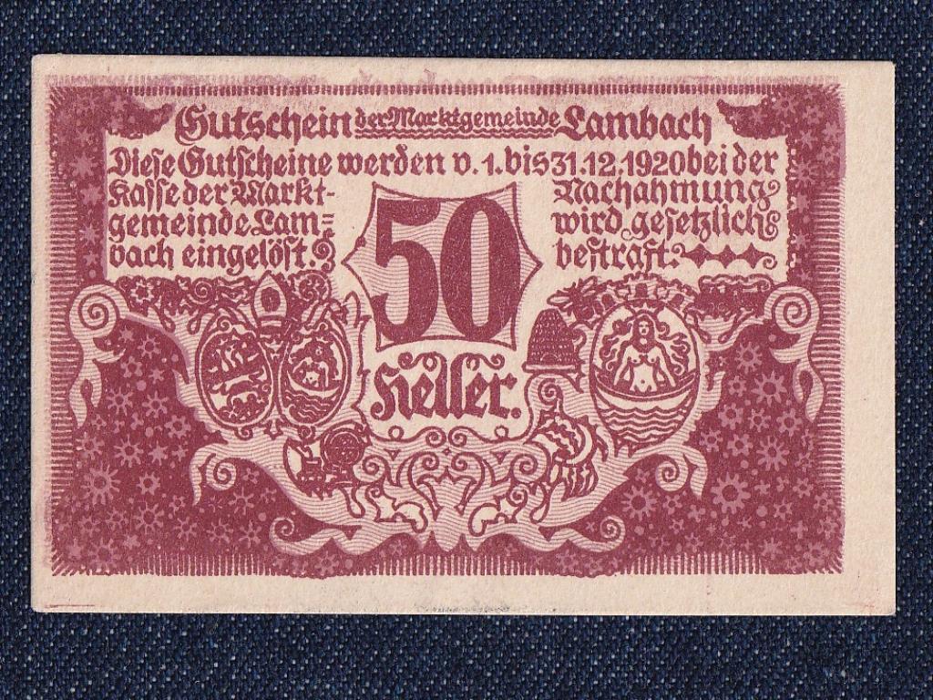 Ausztria Lambach 50 heller sz&uuml;ks&eacute;gp&eacute;nz