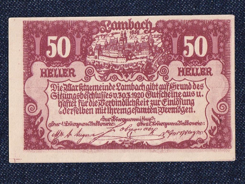 Ausztria Lambach 50 heller sz&uuml;ks&eacute;gp&eacute;nz