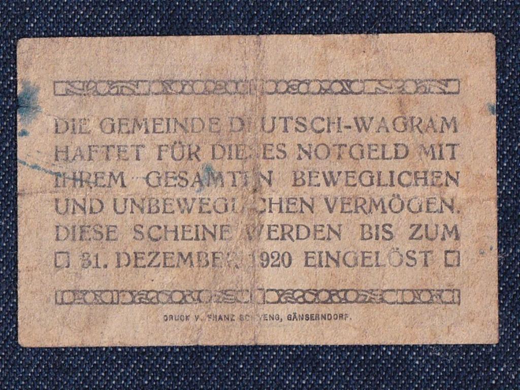 Ausztria Deutsch-Wagram 10 heller sz&uuml;ks&eacute;gp&eacute;nz