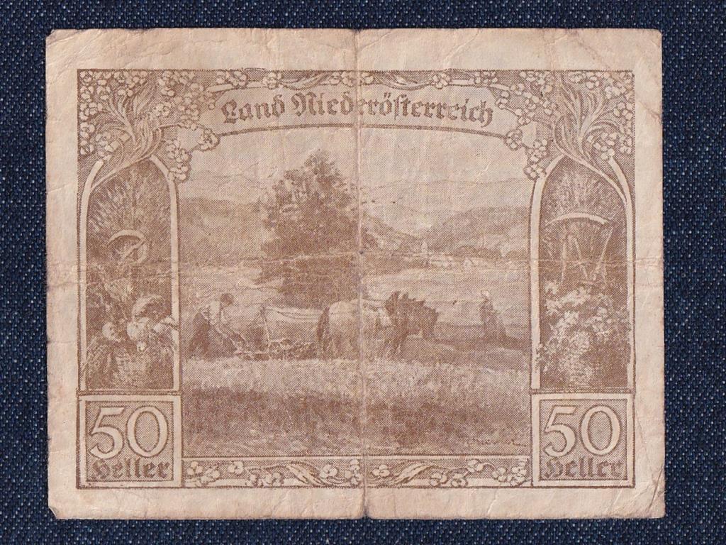 Ausztria Nieder&ouml;sterreich 50 heller sz&uuml;ks&eacute;gp&eacute;nz