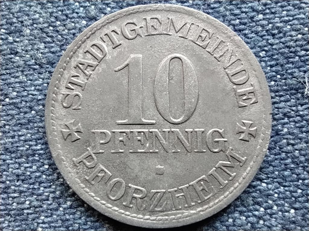 N&eacute;metorsz&aacute;g Pforzheim 10 Pfennig sz&uuml;ks&eacute;gp&eacute;nz