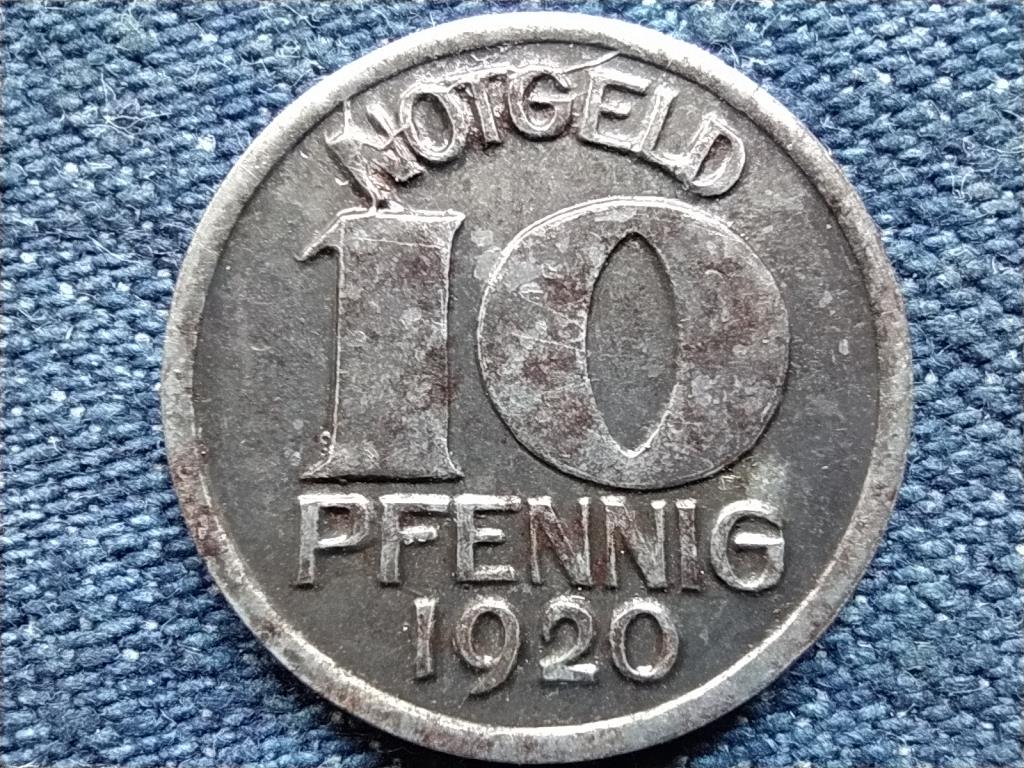 N&eacute;metorsz&aacute;g Halle 10 Pfennig sz&uuml;ks&eacute;gp&eacute;nz