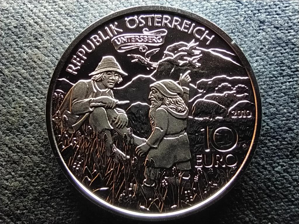 Ausztria Nagy K&aacute;roly Untersbergben .925 ez&uuml;st 10 Euro