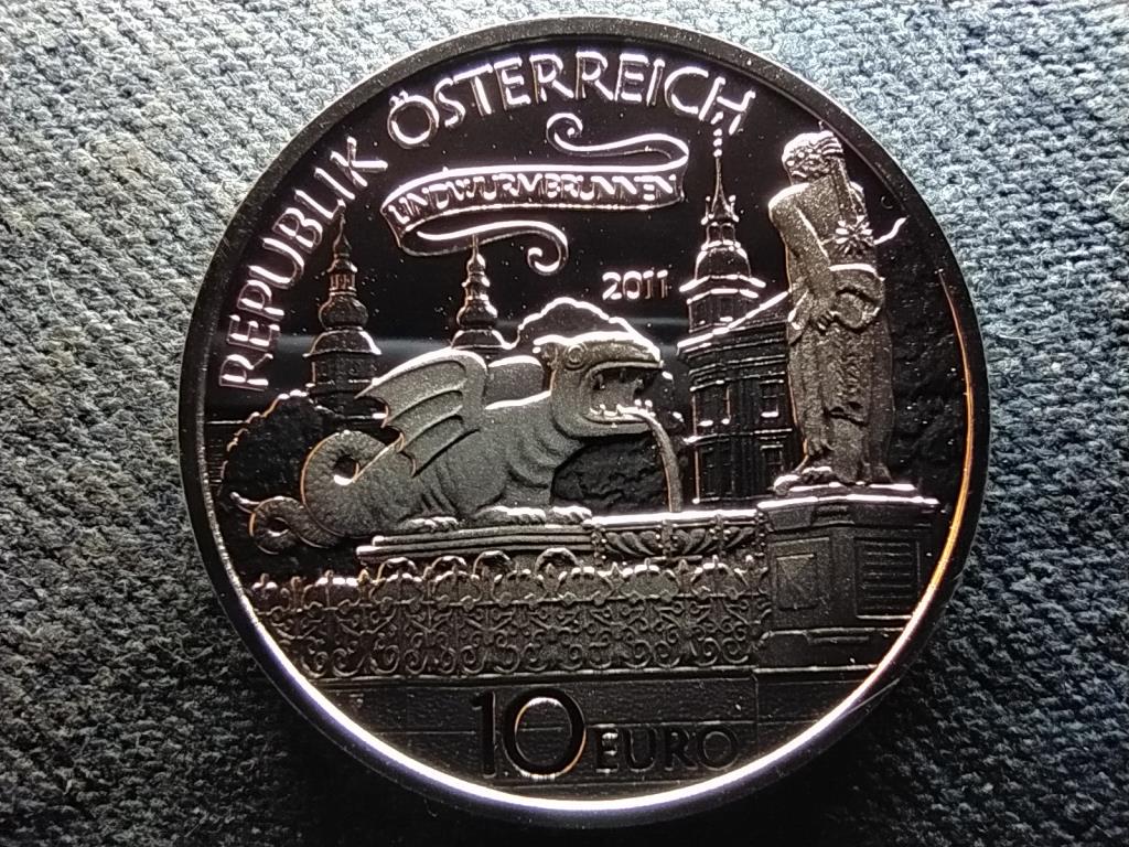 Ausztria Lindwurm-sz&ouml;kők&uacute;t Klagenfurtban .925 ez&uuml;st 10 Euro