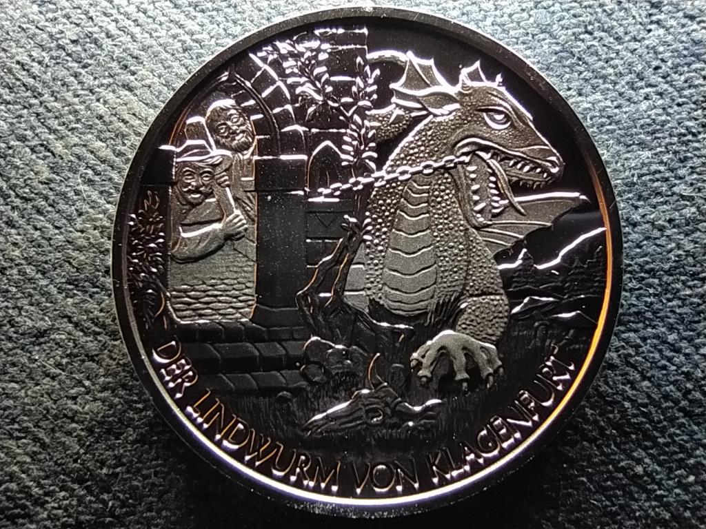 Ausztria Lindwurm-sz&ouml;kők&uacute;t Klagenfurtban .925 ez&uuml;st 10 Euro