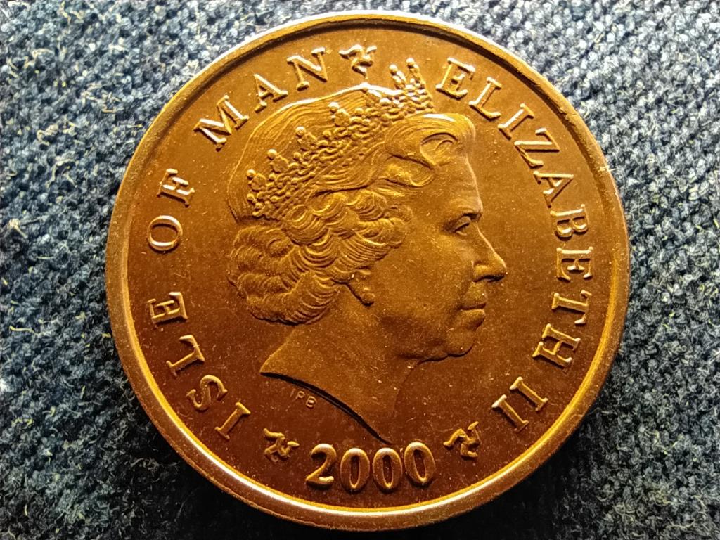 Man-sziget II. Erzs&eacute;bet 2 penny