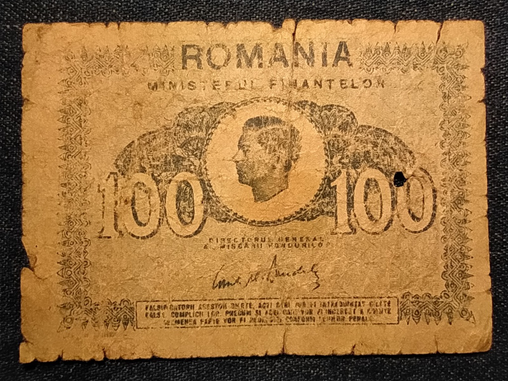 Rom&aacute;nia I. Mih&aacute;ly (1940-1947) 100 Lej bankjegy