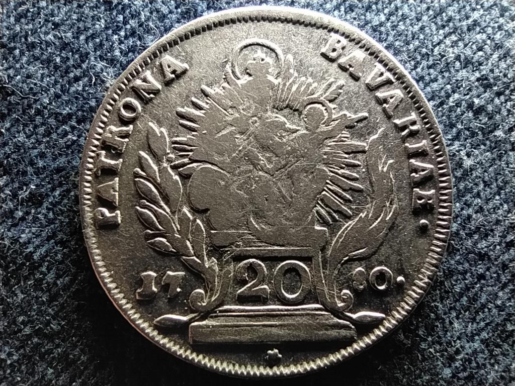 Bajororsz&aacute;g K&aacute;roly Tivadar pfalzi &eacute;s bajor v&aacute;laszt&oacute;fedejelem (1777-1799) ez&uuml;st 20 krajc&aacute;r