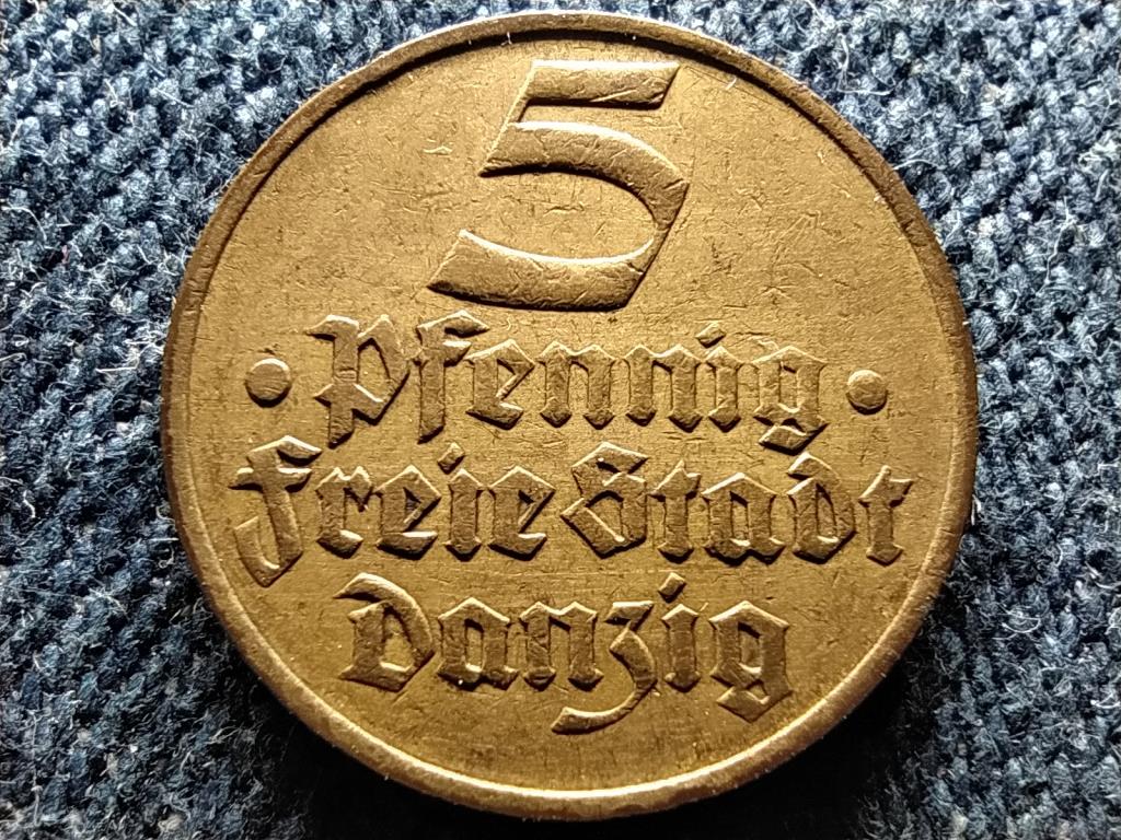 Lengyelorsz&aacute;g Danzig szabad v&aacute;ros 5 pfennig