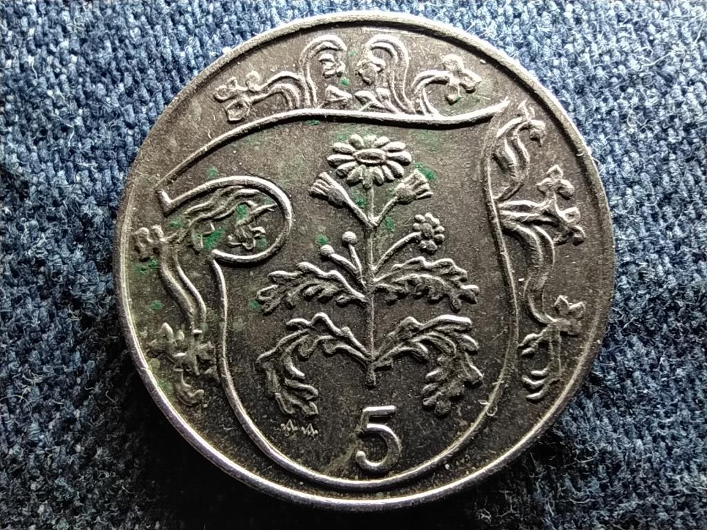 Man-sziget A College Arms &ouml;tsz&aacute;zadik &eacute;vfordul&oacute;ja 5 penny