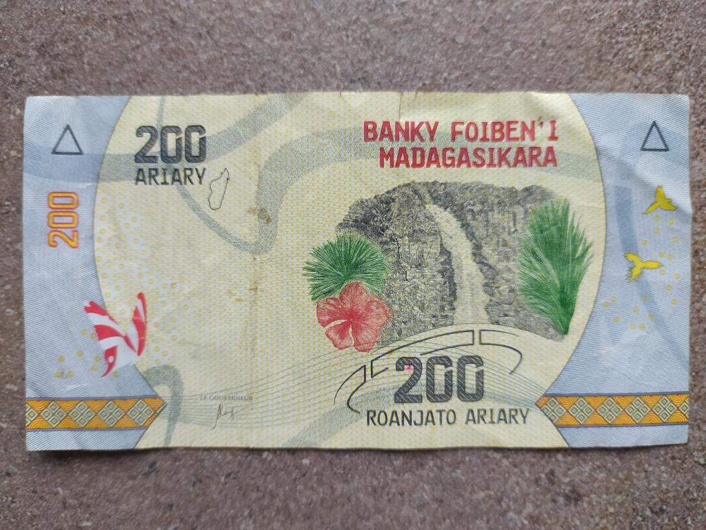 Madagaszk&aacute;r 200 Ariary bankjegy