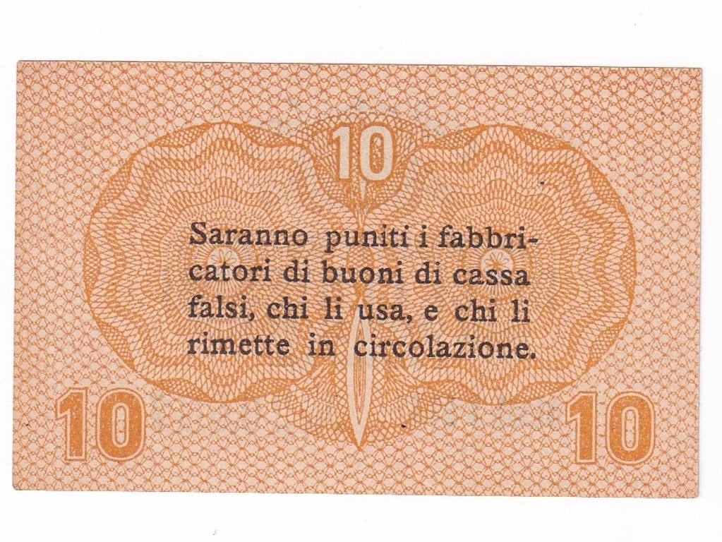 Olaszorsz&aacute;g 10 Centesimi bankjegy