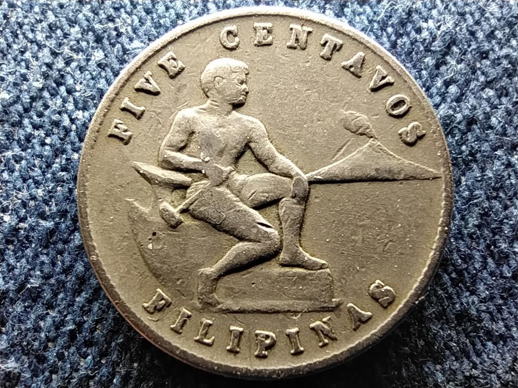 F&uuml;l&ouml;p-szigetek Nemzetk&ouml;z&ouml;ss&eacute;g (1935-1946) 5 centavo