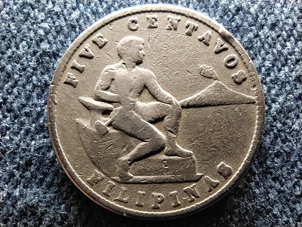 F&uuml;l&ouml;p-szigetek Nemzetk&ouml;z&ouml;ss&eacute;g (1935-1946) 5 centavo