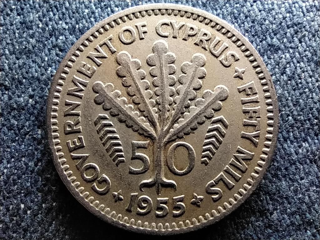 Ciprus II. Erzs&eacute;bet (1952-1968) 50 Mil