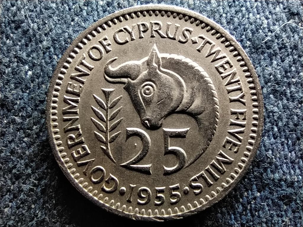 Ciprus II. Erzs&eacute;bet (1952-1968) 25 Mil