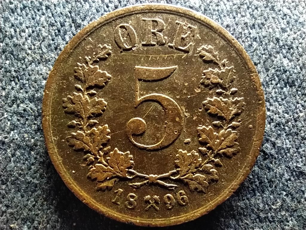 Norv&eacute;gia II. Oszk&aacute;r (1872-1905) 5 &Ouml;re