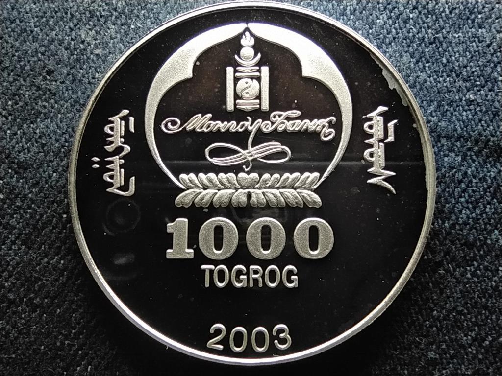 Mong&oacute;lia Hillary .900 ez&uuml;st 1000 Tugrik