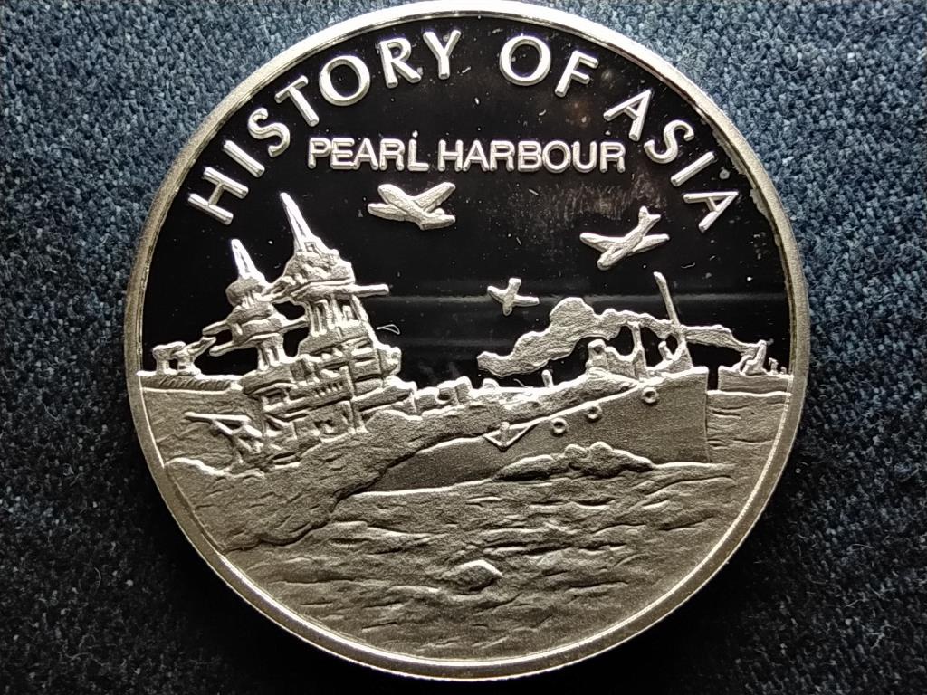 Cook-szigetek Pearl Harbor .999 ez&uuml;st 1 Doll&aacute;r