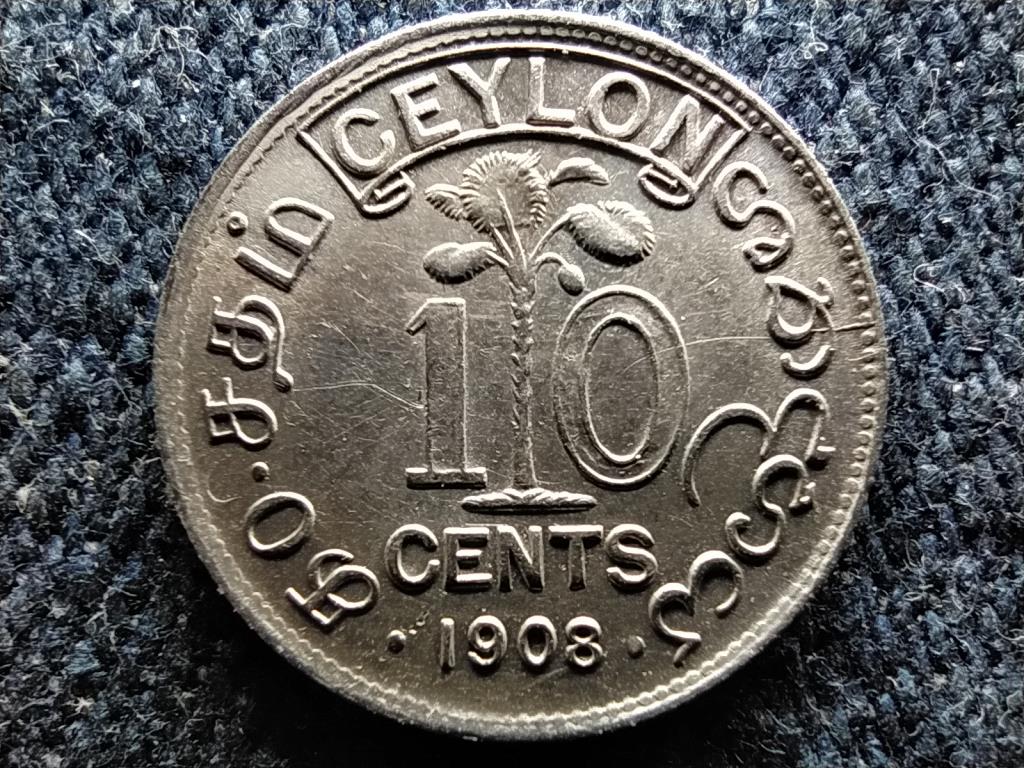 Sri Lanka VII. Edu&aacute;rd (1901-1910) .800 ez&uuml;st 10 cent