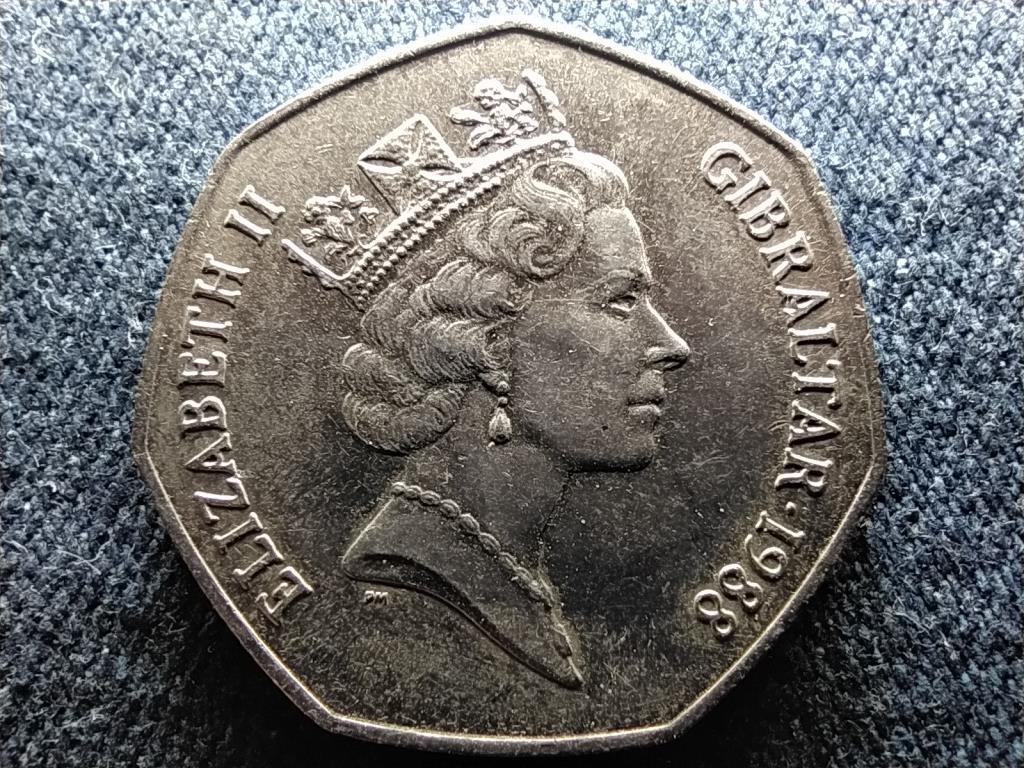 Gibralt&aacute;r II. Erzs&eacute;bet 50 penny