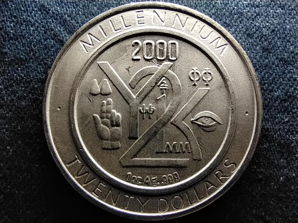 Lib&eacute;ria Millennium .999 ez&uuml;st 20 Doll&aacute;r
