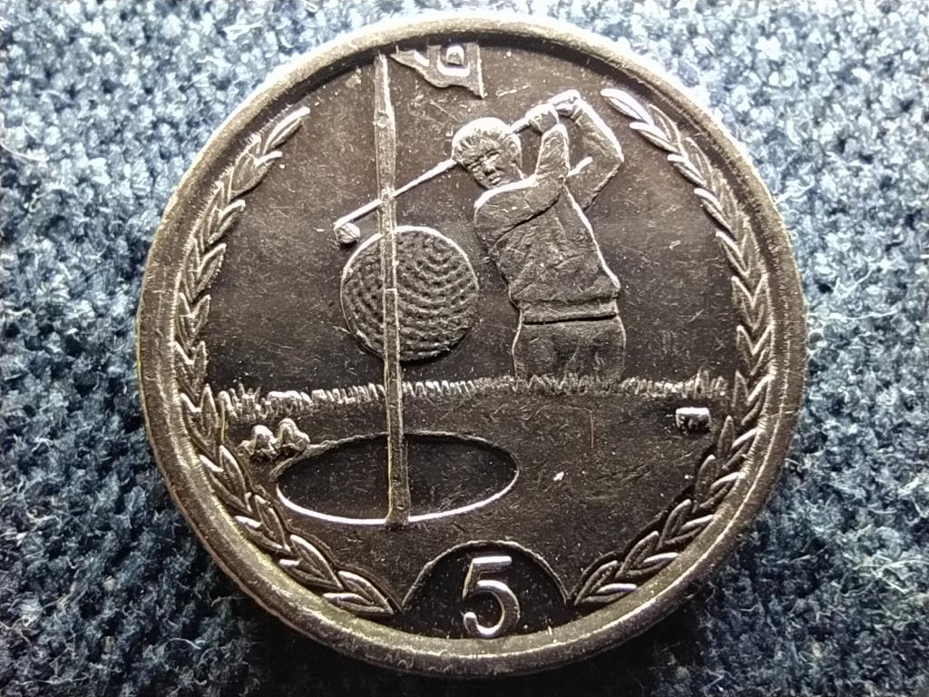 Man-sziget II. Erzs&eacute;bet 5 penny