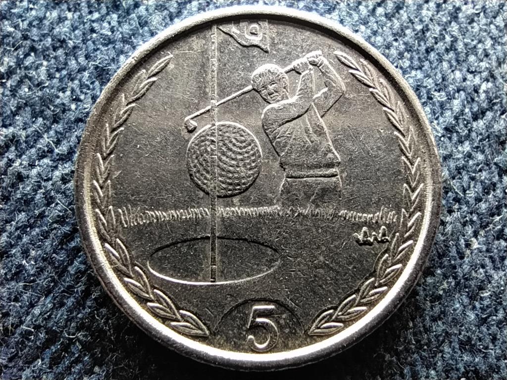 Man-sziget II. Erzs&eacute;bet 5 penny