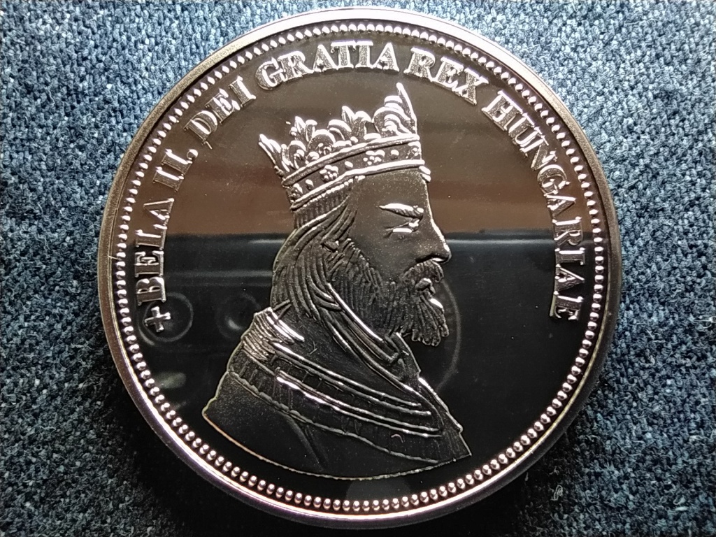 Kir&aacute;lyi Koron&aacute;k Ut&aacute;nveretben II. B&eacute;la 5 korona .999 ez&uuml;st