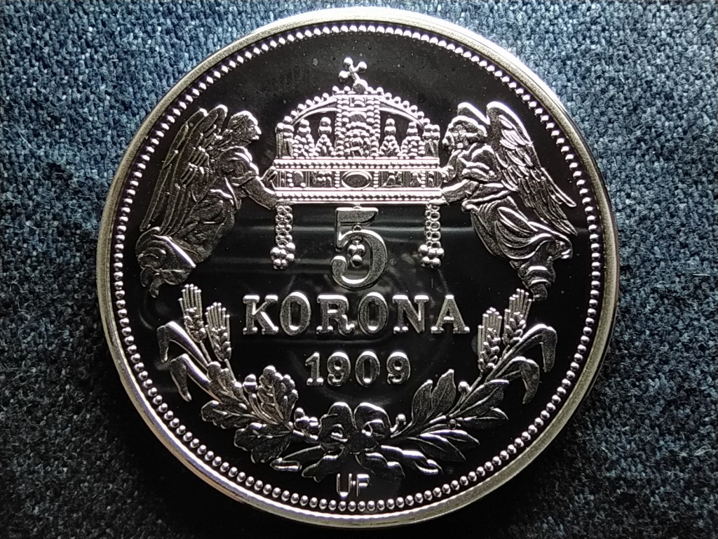 Kir&aacute;lyi Koron&aacute;k Ut&aacute;nveretben Vencel 5 korona .999 ez&uuml;st