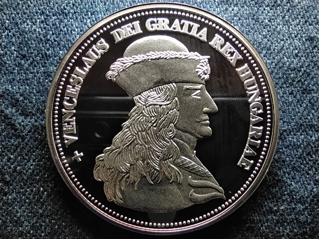 Kir&aacute;lyi Koron&aacute;k Ut&aacute;nveretben Vencel 5 korona .999 ez&uuml;st
