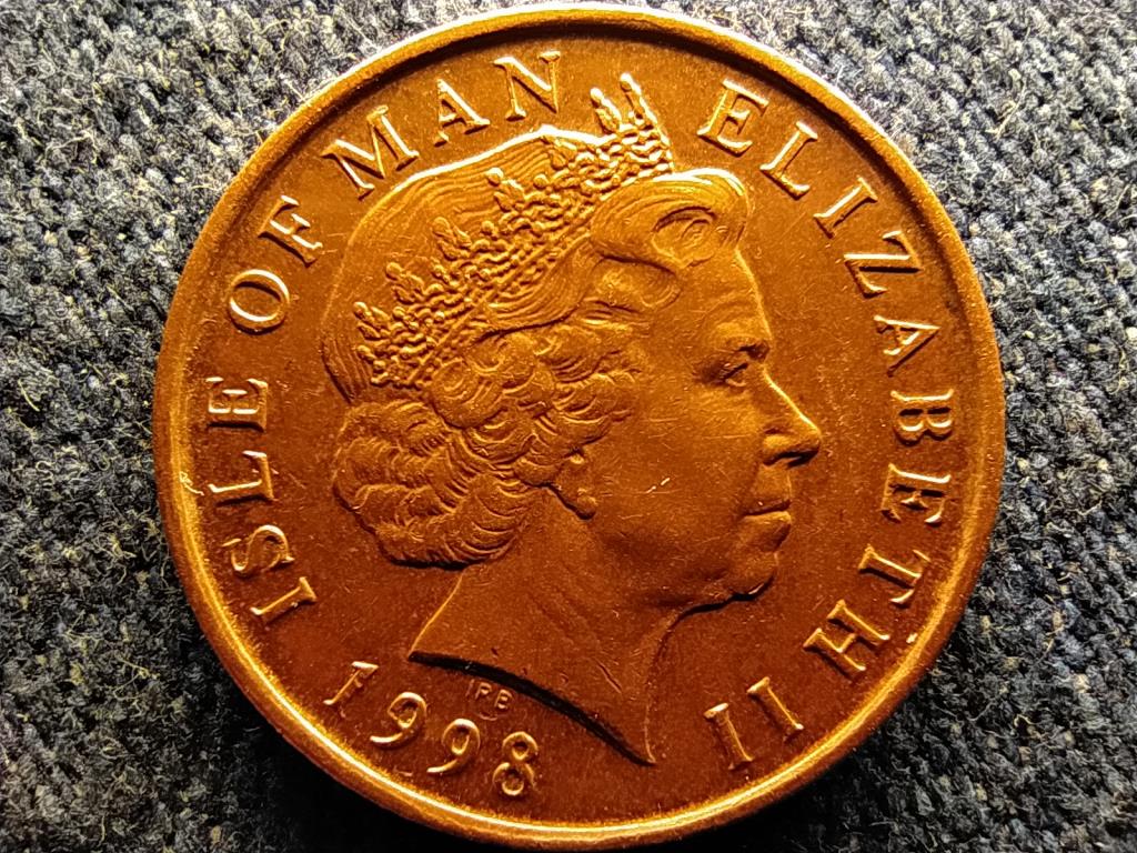 Man-sziget II. Erzs&eacute;bet R&ouml;gbi 1 penny