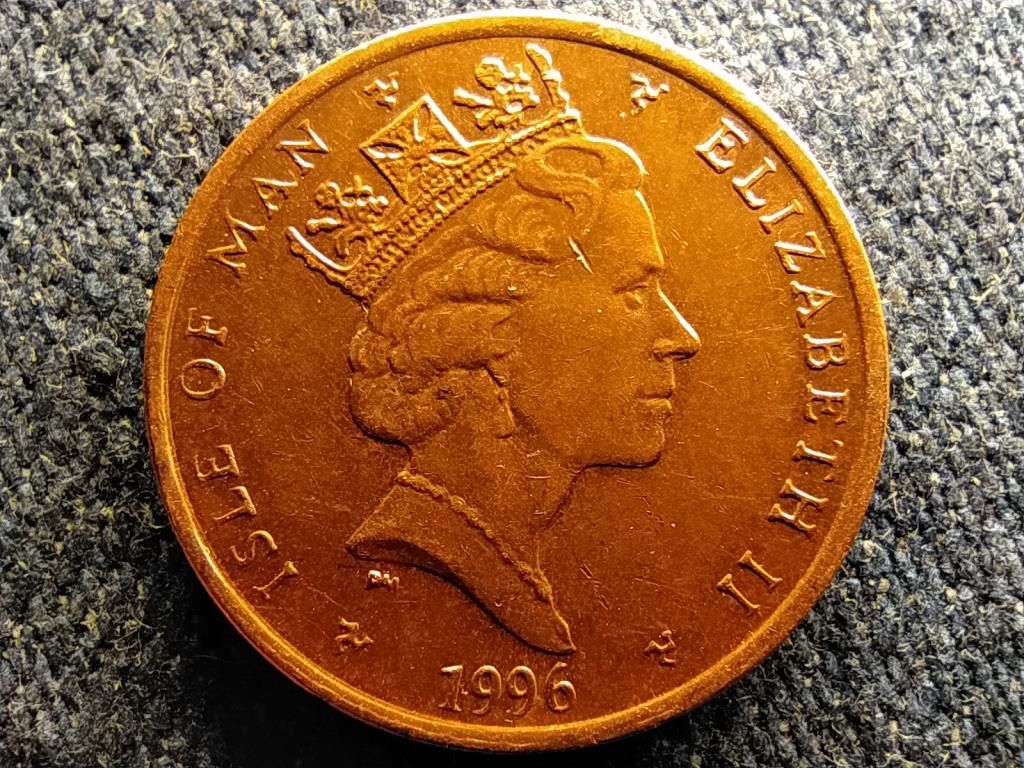 Man-sziget II. Erzs&eacute;bet R&ouml;gbi 1 penny