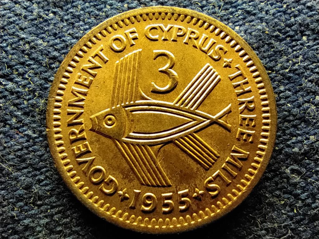 Ciprus II. Erzs&eacute;bet (1952-1968) 3 Mil