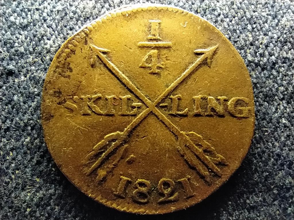 Sv&eacute;dorsz&aacute;g XIV. K&aacute;roly J&aacute;nos (1818-1844) 1/4 Skilling