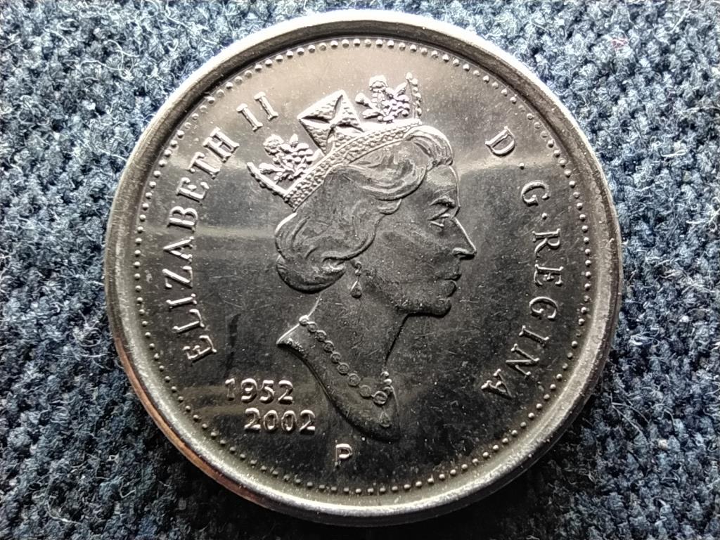 Kanada 50 &eacute;ve uralkodik II. Erzs&eacute;bet 10 Cent