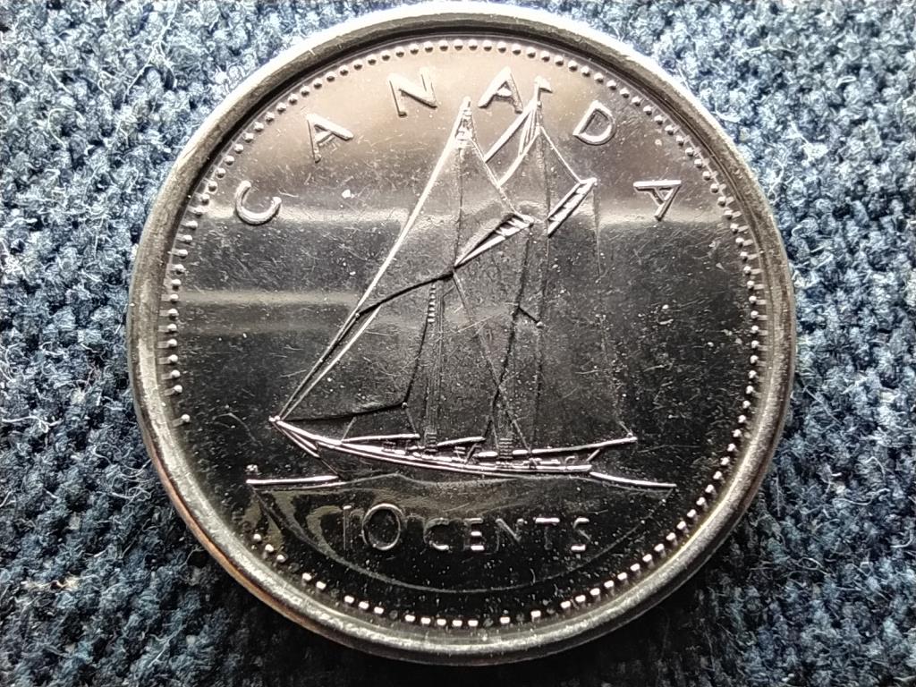 Kanada 50 &eacute;ve uralkodik II. Erzs&eacute;bet 10 Cent