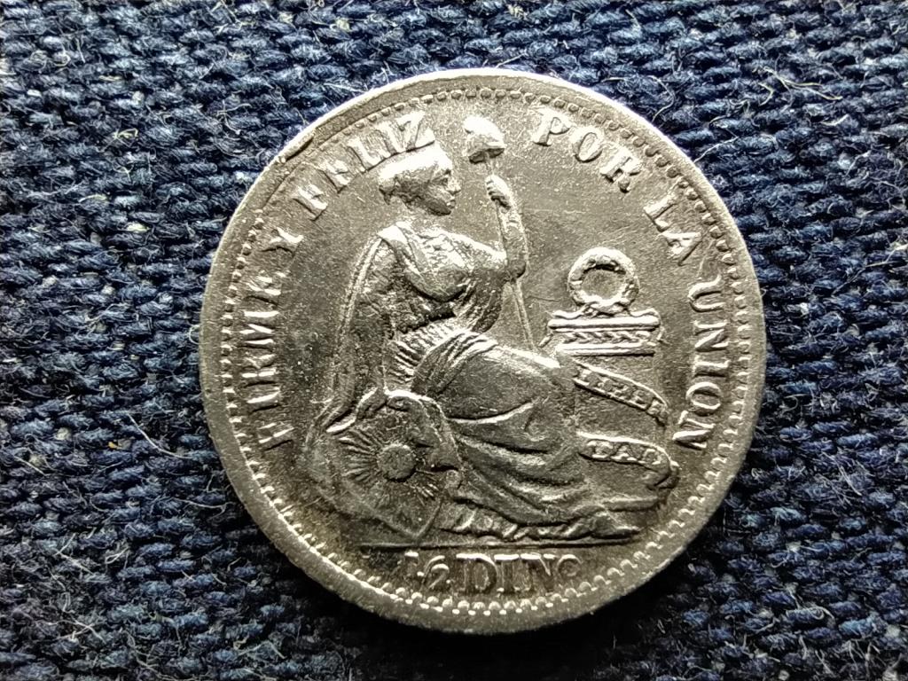 Peru K&ouml;zt&aacute;rsas&aacute;g (1822-napjainkig) .900 ez&uuml;st 1/2 Din