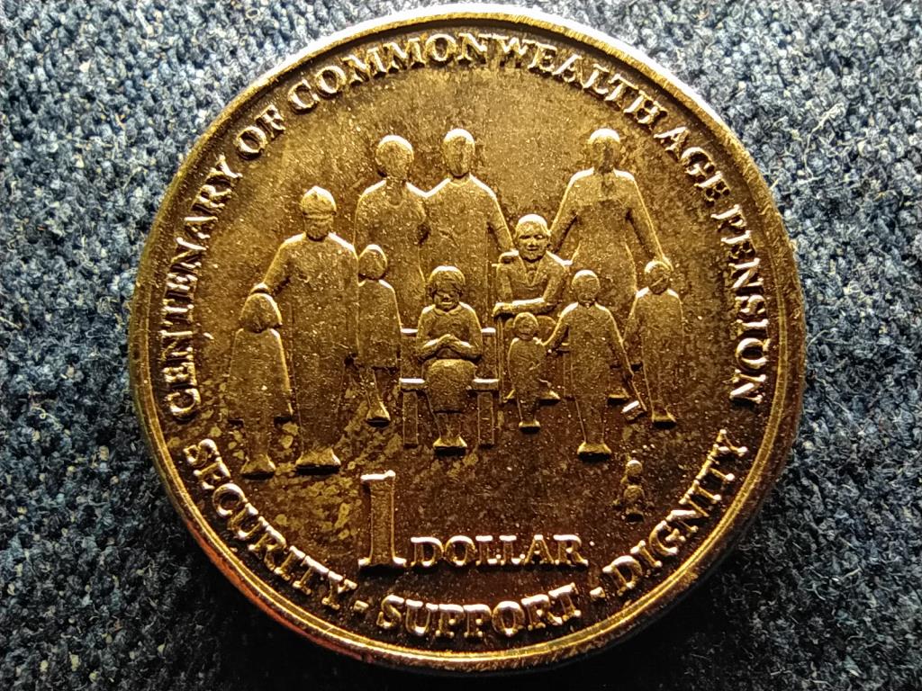 Ausztr&aacute;lia 100 &eacute;ves a Nyugd&iacute;jas k&ouml;z&ouml;ss&eacute;g 1 Doll&aacute;r