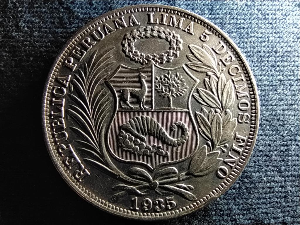 Peru K&ouml;zt&aacute;rsas&aacute;g (1822-napjainkig) .500 ez&uuml;st 1 sol