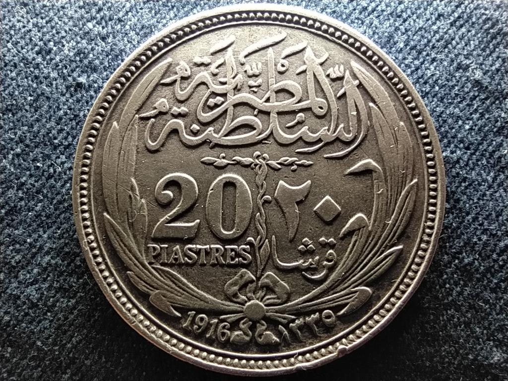 Egyiptom Huszajn K&aacute;mil (1914-1917) .833 ez&uuml;st 20 piaszter