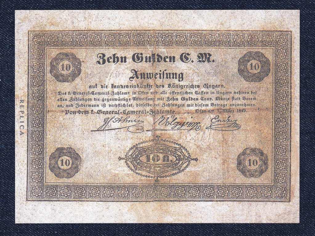 Alm&aacute;sy-bank&oacute;k 10 Forint bankjegy