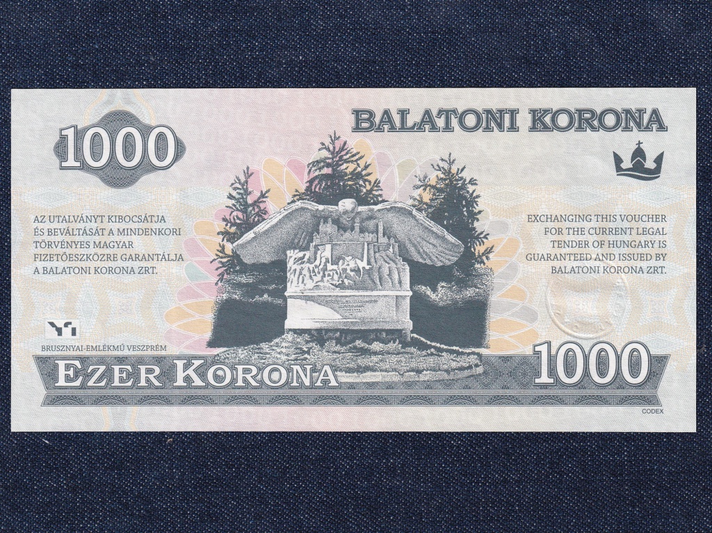 Balatoni Korona 1000 Korona sz&uuml;ks&eacute;gp&eacute;nz