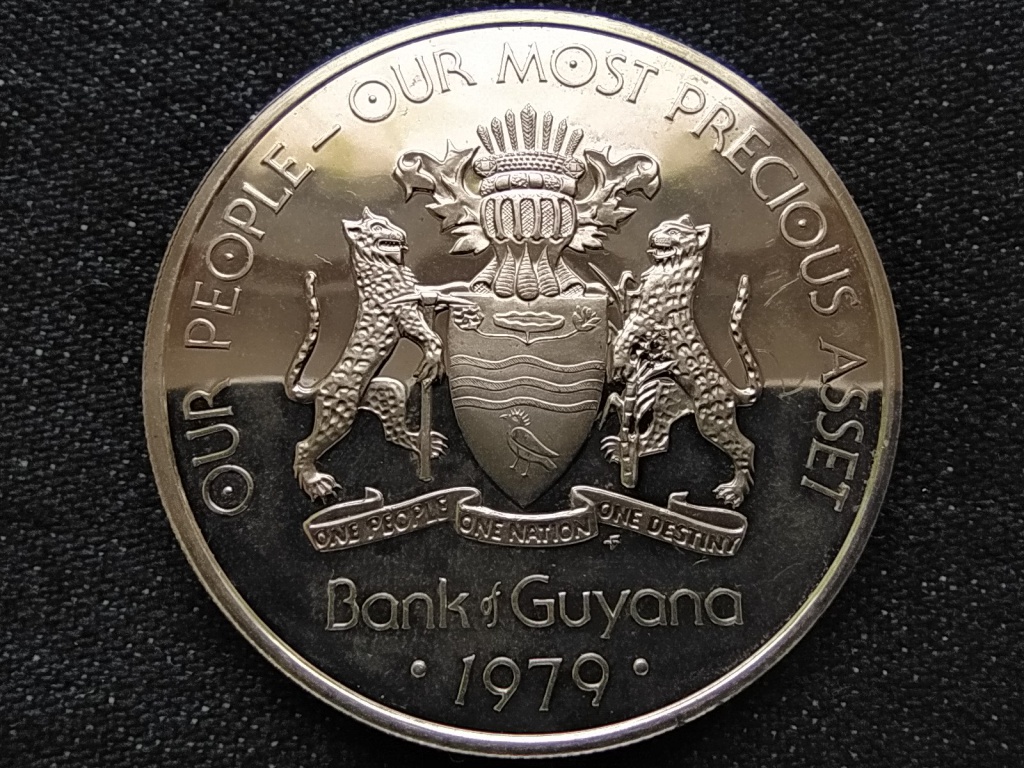 Guyana A f&uuml;ggetlens&eacute;g 10. &eacute;vfordul&oacute;ja .500 ez&uuml;st 5 doll&aacute;r