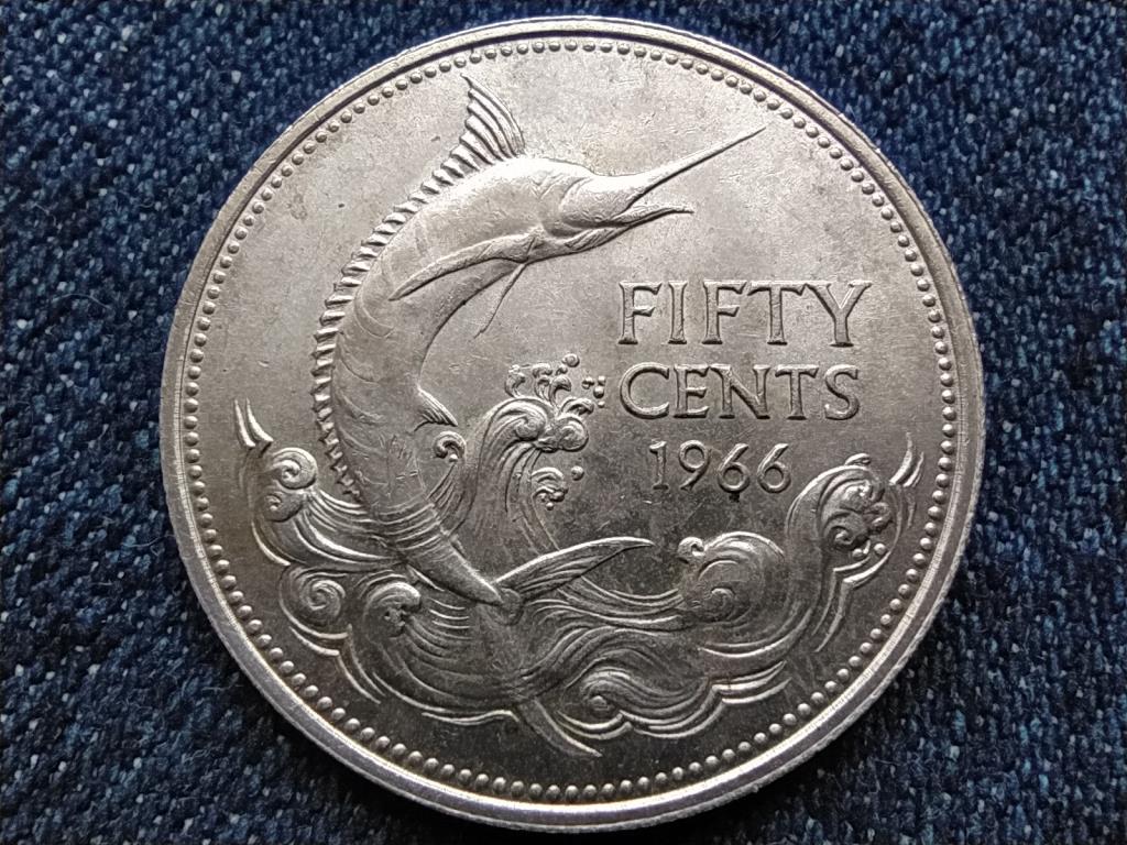 Bahama-szigetek II. Erzs&eacute;bet (1952-2022) .800 ez&uuml;st 50 Cent