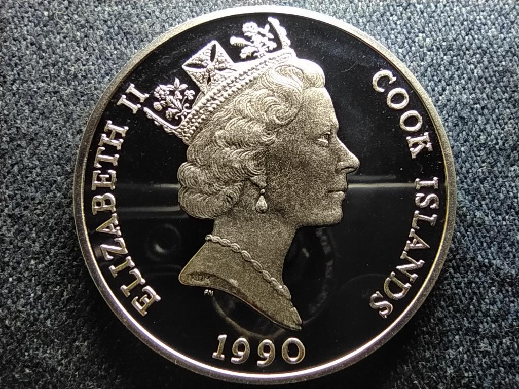 Cook-szigetek Eur&oacute;pai b&ouml;l&eacute;ny borj&uacute;val .925 ez&uuml;st 50 Doll&aacute;r