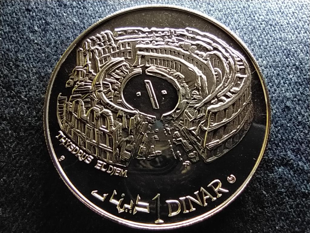 Tun&eacute;zia El-Djem .925 ez&uuml;st 1 D&iacute;n&aacute;r