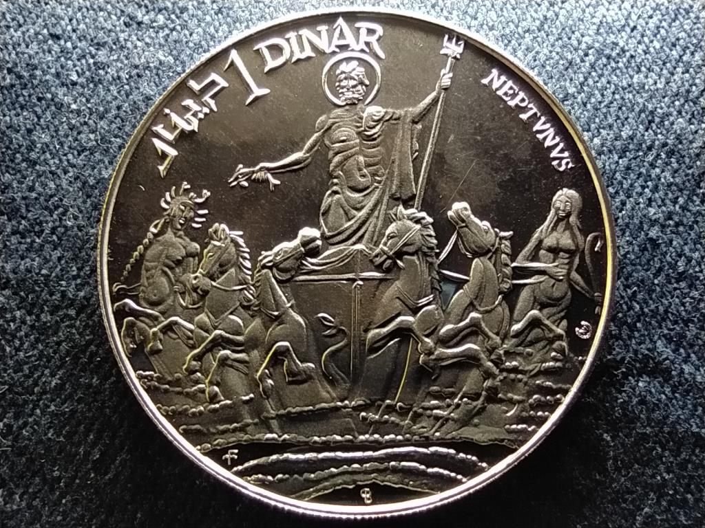 Tun&eacute;zia Neptunusz .925 ez&uuml;st 1 D&iacute;n&aacute;r