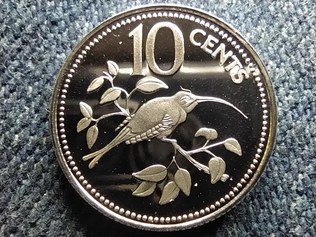 Belize mad&aacute;rvil&aacute;ga Hossz&uacute;fark&uacute; remetekolibri .925 ez&uuml;st 10 Cent